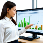 **

"A professional marketing consultant, fully clothed in a business-casual outfit, analyzing data related to a company's ecological audit. She is in a bright, modern office with sustainable design elements. Graphs and charts on a large screen display KPIs related to carbon footprint reduction. Safe for work, appropriate content, professional, modest clothing, perfect anatomy, natural pose, high-quality rendering."

**