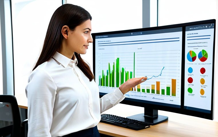 **

"A professional marketing consultant, fully clothed in a business-casual outfit, analyzing data related to a company's ecological audit. She is in a bright, modern office with sustainable design elements. Graphs and charts on a large screen display KPIs related to carbon footprint reduction. Safe for work, appropriate content, professional, modest clothing, perfect anatomy, natural pose, high-quality rendering."

**